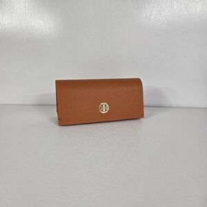 Tory Burch‎ Women's Orange Eye Glass Case EUC Designer Fashion Leather